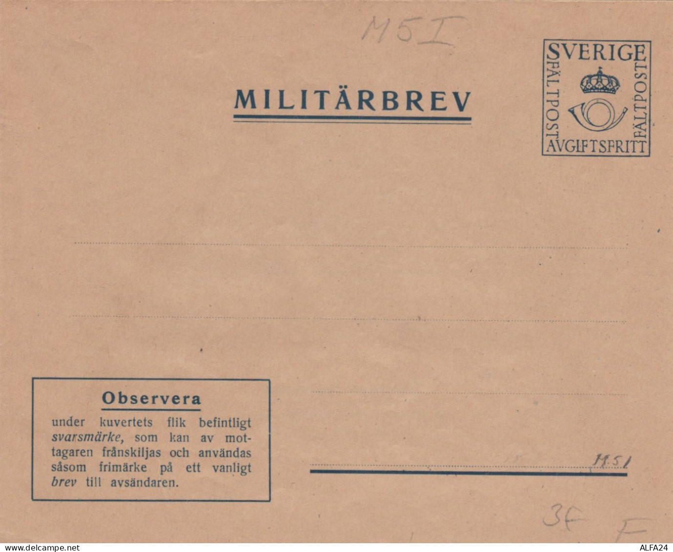POSTA MILITARE SVEZIA (RY721 - Militärmarken