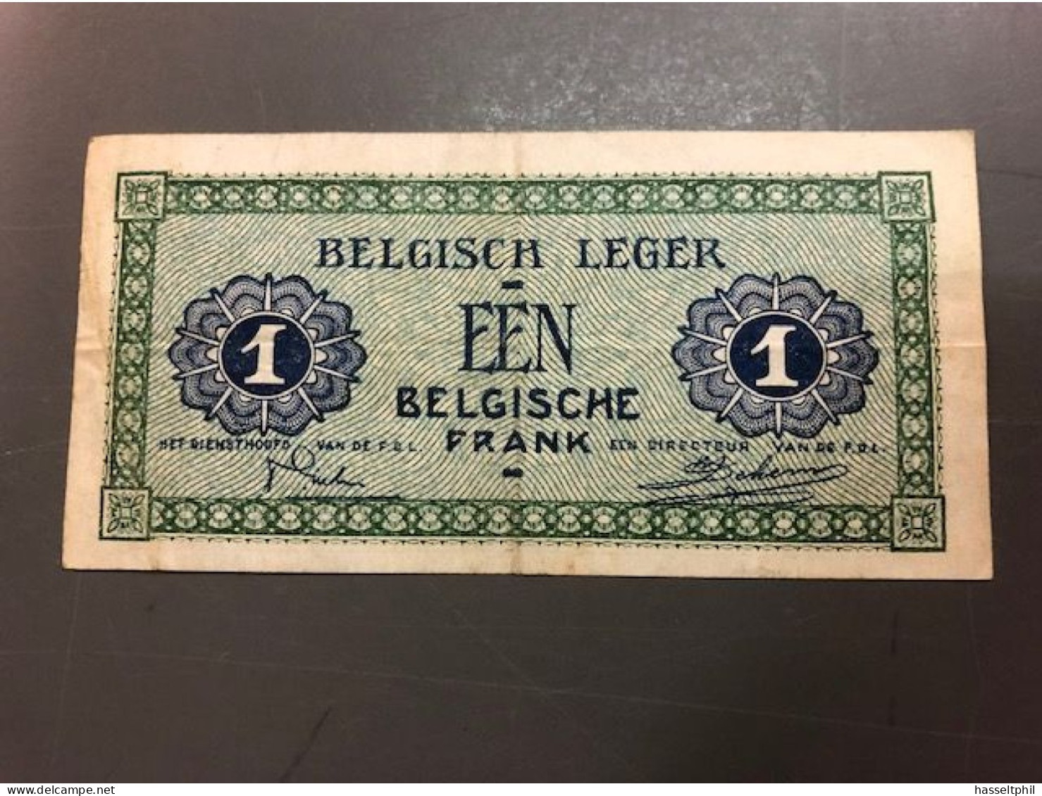Belgisch Leger - Armée Belge - 1 Frank 01.08.46 - Otros & Sin Clasificación