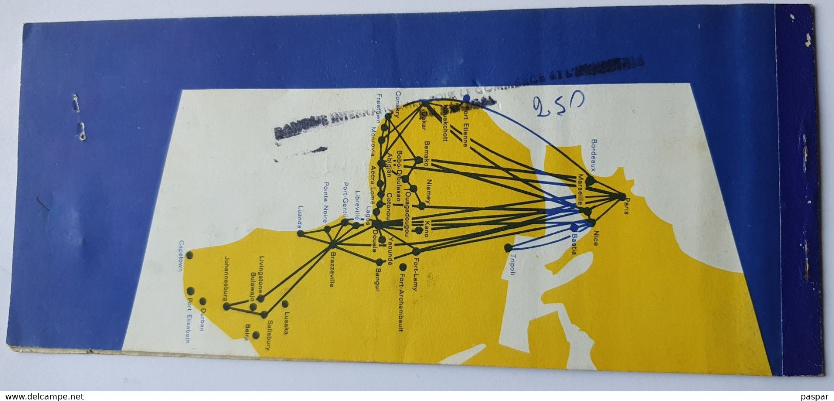 Billet D'avion UAT Dakar/Bordeaux- Paris/Dakar 1963 - Billetes