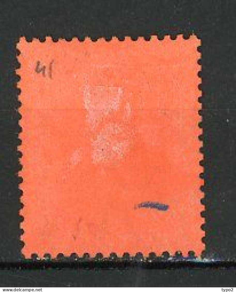 H-K  Yv. N° 41 ; SG N° 38 Fil CA (o)  10c Violet S Rouge Victoria  Cote  1 Euro BE   2 Scans - Usati