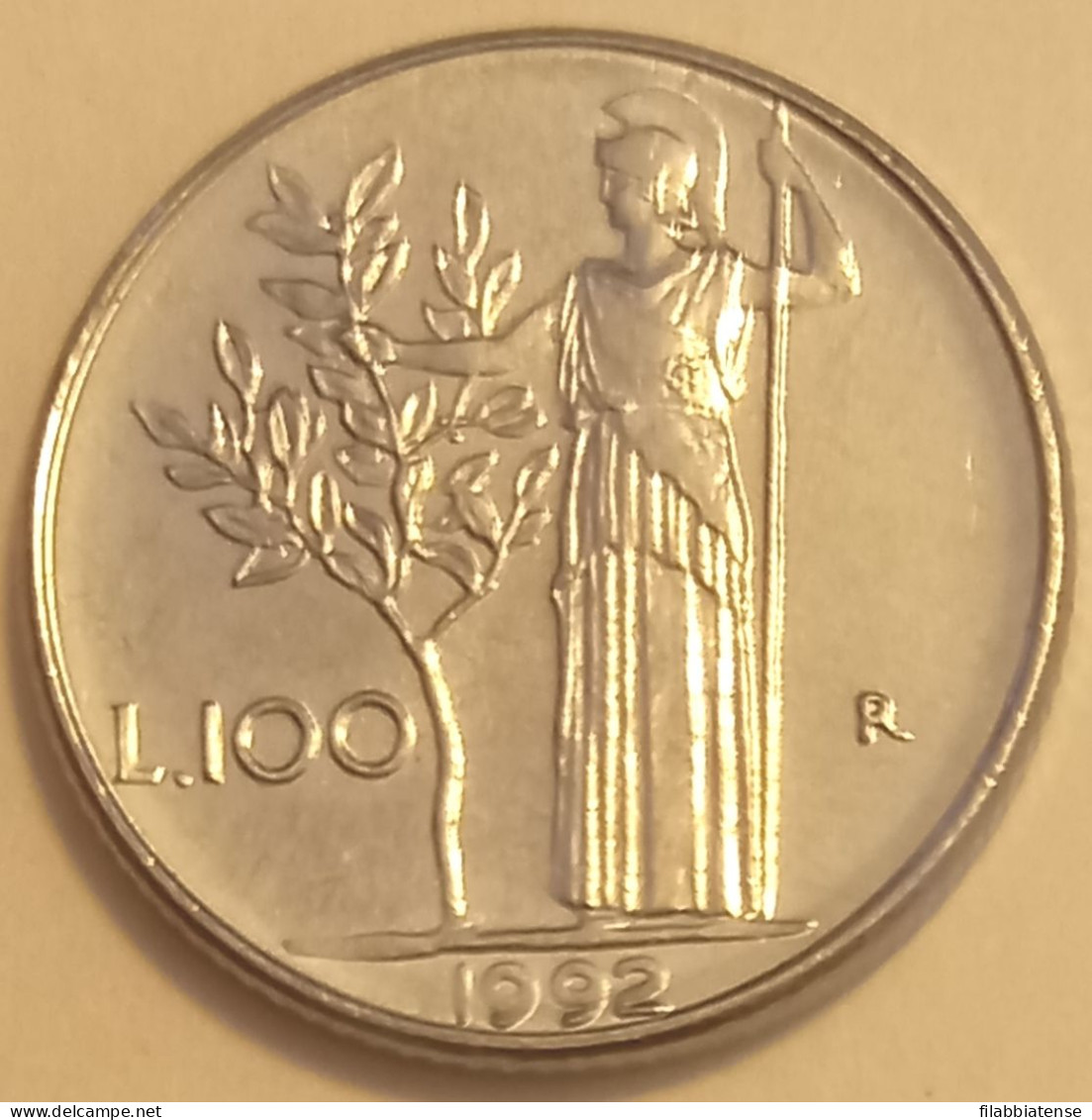 1992 - Italia 100 Lire   ------- - 100 Liras