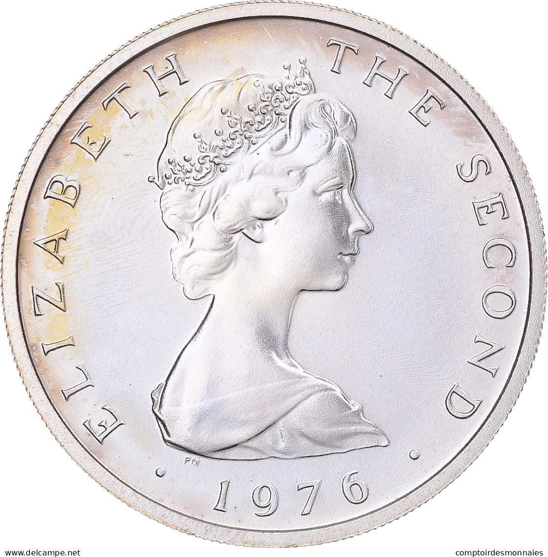 Monnaie, Île De Man, Elizabeth II, 10 Pence, 1976, Pobjoy Mint, SUP - Île De  Man