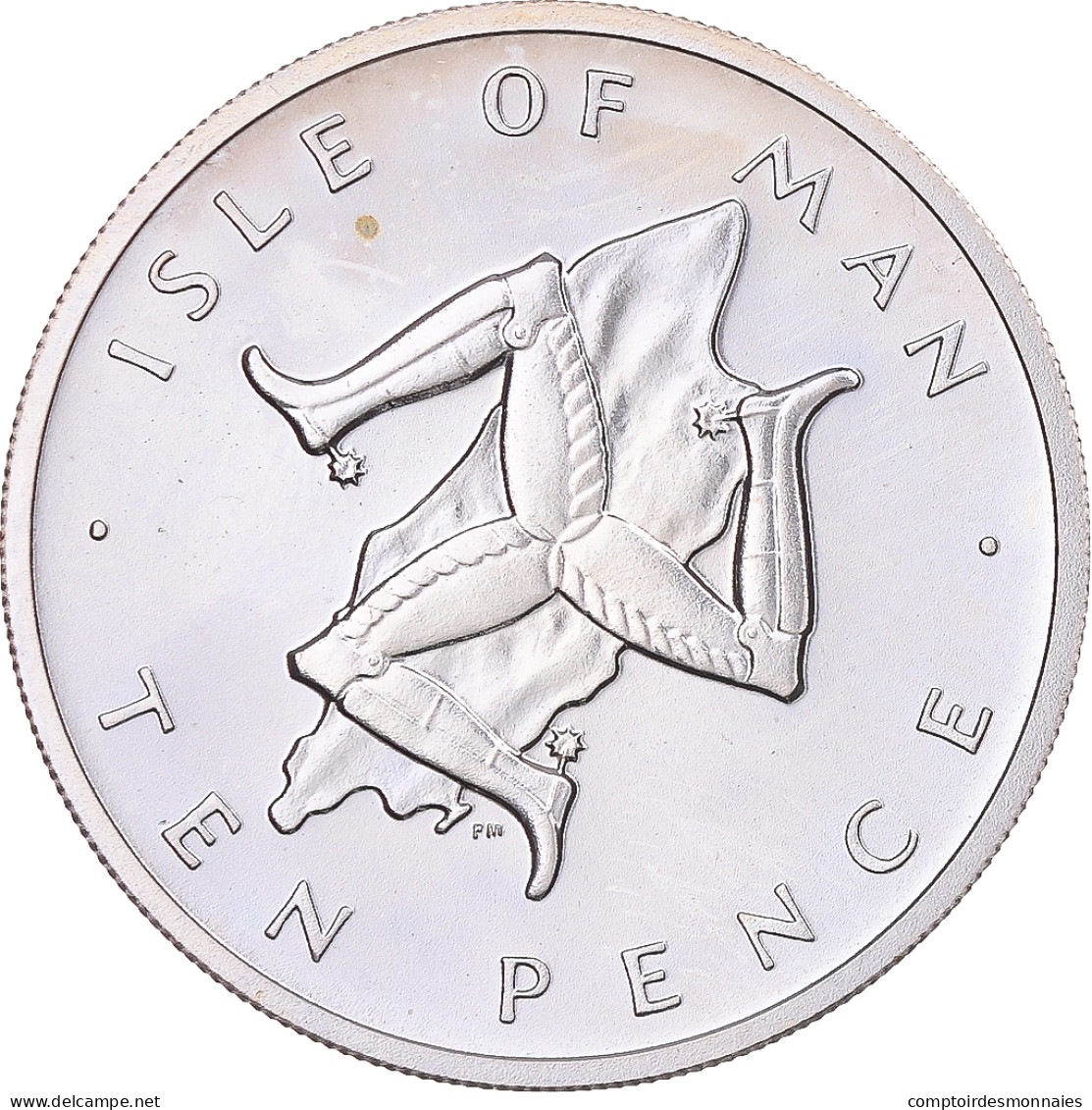 Monnaie, Île De Man, Elizabeth II, 10 Pence, 1976, Pobjoy Mint, SUP - Île De  Man