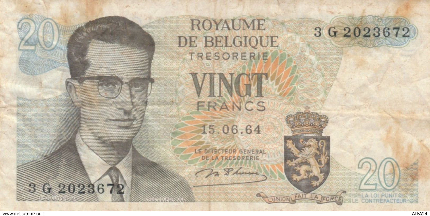 BANCONOTA BELGIO 20 VF (RY1560 - Other & Unclassified