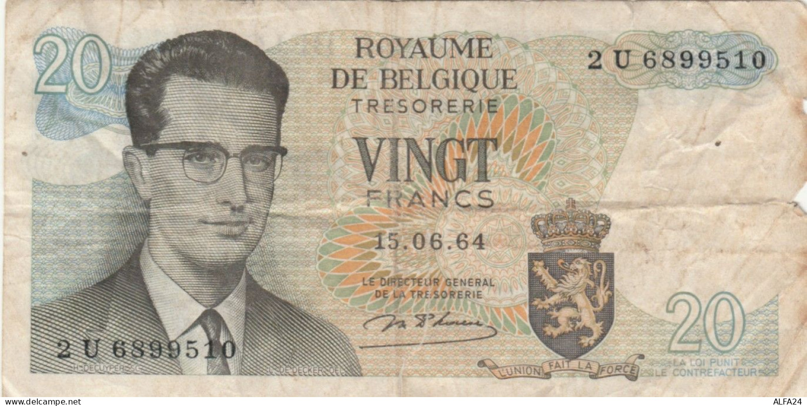 BANCONOTA BELGIO 20 VF (RY1568 - Other & Unclassified