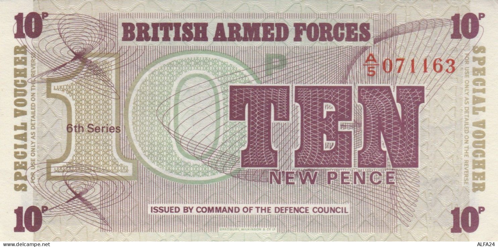 BANCONOTA BRITISH ARMED FORCE 10 P UNC (RY1569 - Autorità Militare Britannica