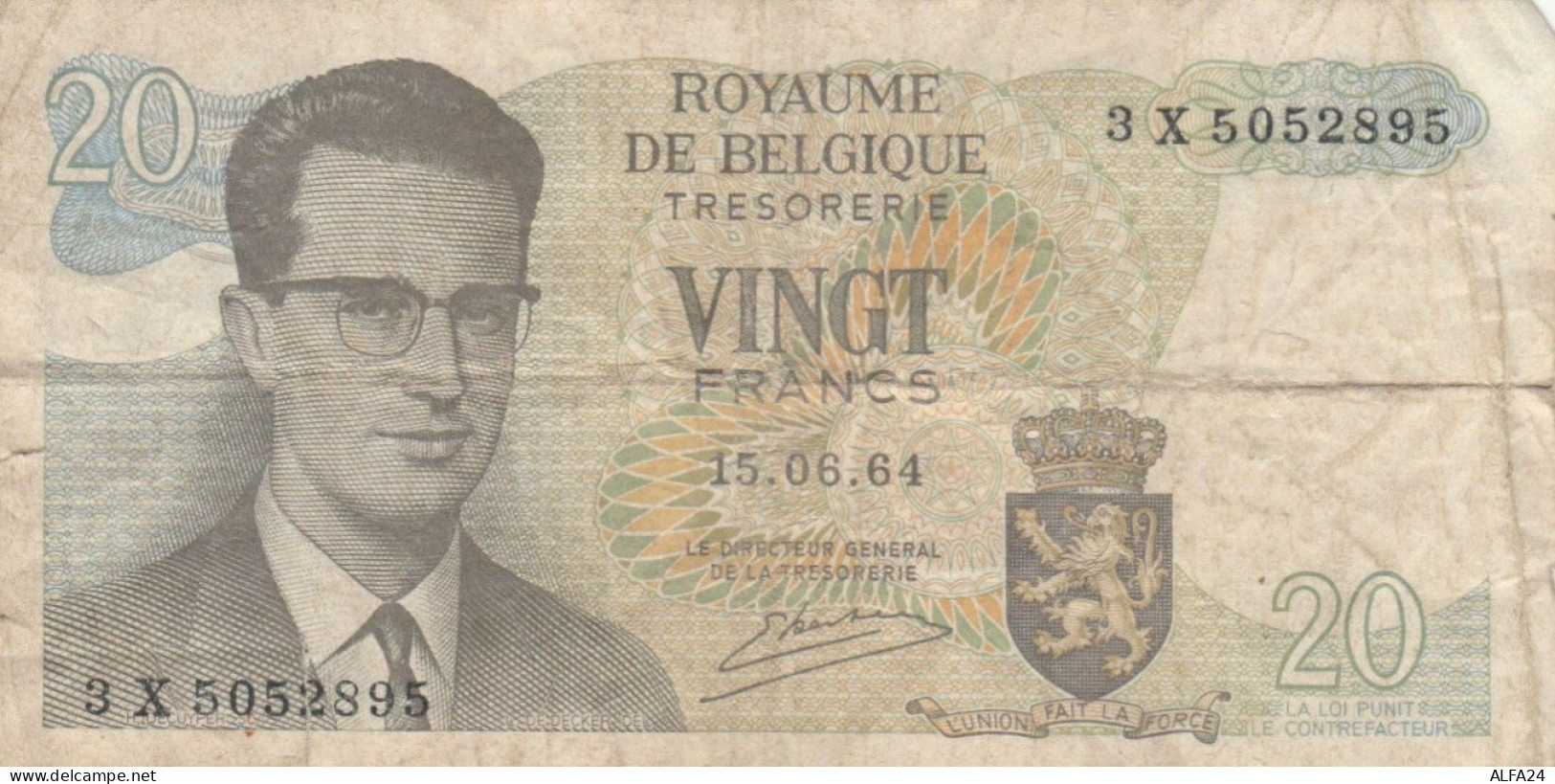 BANCONOTA BELGIO 20 VF (RY1563 - Otros & Sin Clasificación