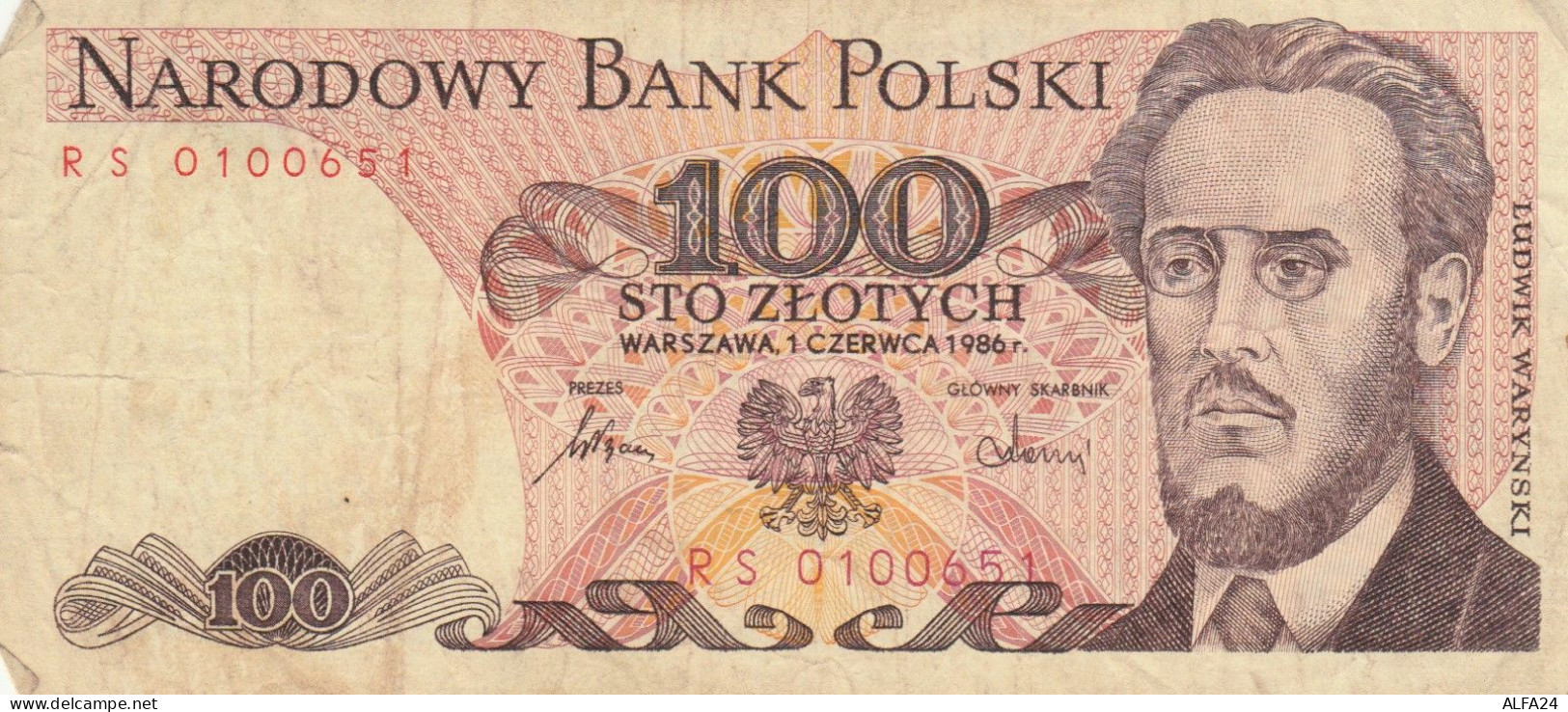 BANCONOTA POLONIA 100 VF (RY1535 - Pologne