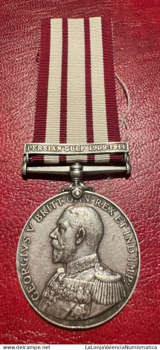 Inglaterra Medalla Jorge V Servicio Naval 1909-1914 - Altri & Non Classificati