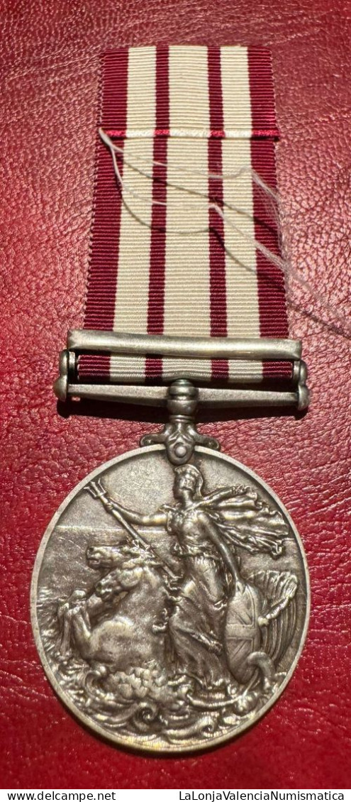 Inglaterra Medalla Jorge V Servicio Naval 1909-1914 - Andere & Zonder Classificatie