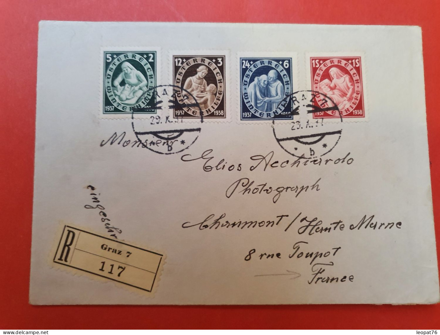 Autriche - Enveloppe En Recommandé De Graz Pour La France En 1937 - D 290 - Lettres & Documents