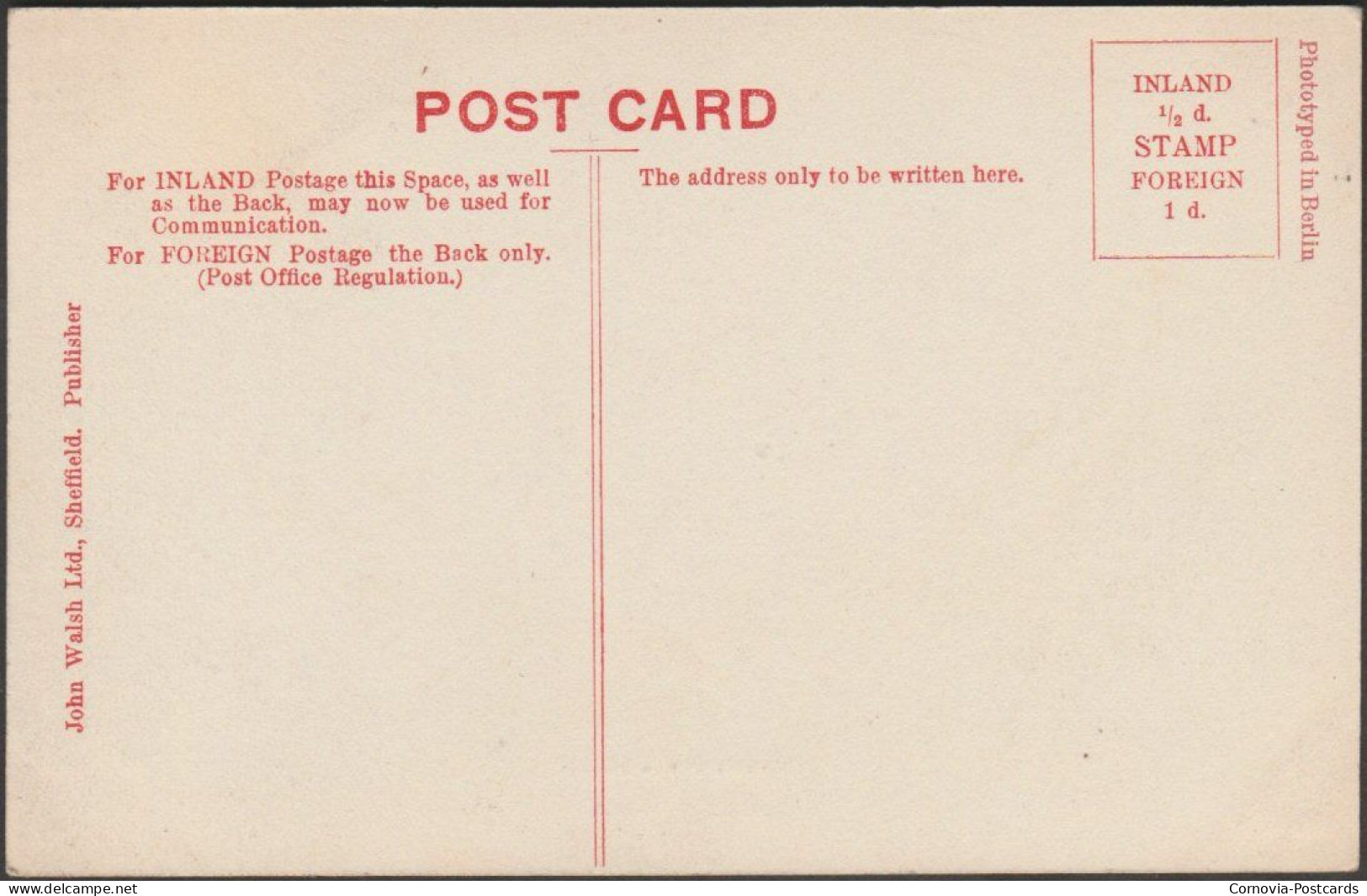 Endcliffe Woods, Sheffield, Yorkshire, C.1905 - John Walsh Postcard - Sheffield