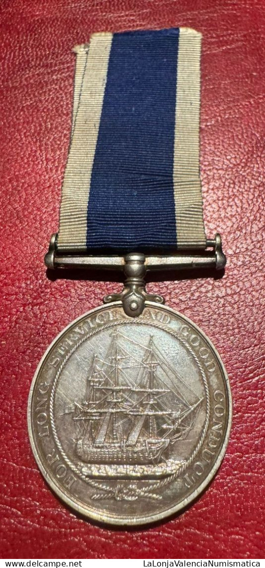 Inglaterra Medalla Jorge V Servicio Naval Y Buena Conducta - Autres & Non Classés