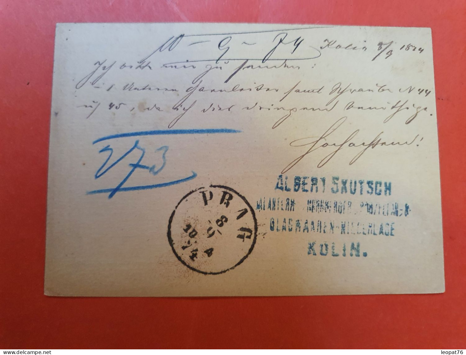 Autriche - Entier Postal De Kolin Pour Prag En 1874 - D 294 - Postkarten