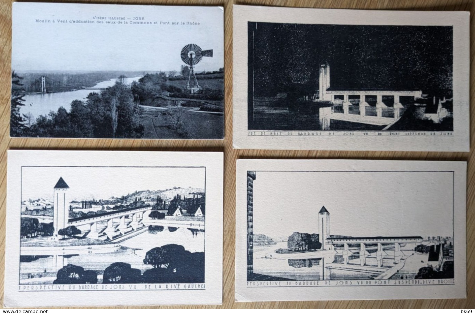 Jons Le Moulin à Vent Pour L'eau Potable De La Commune, + 3 Souvenirs De 1934-37 Construction Du Barrage - Sonstige & Ohne Zuordnung