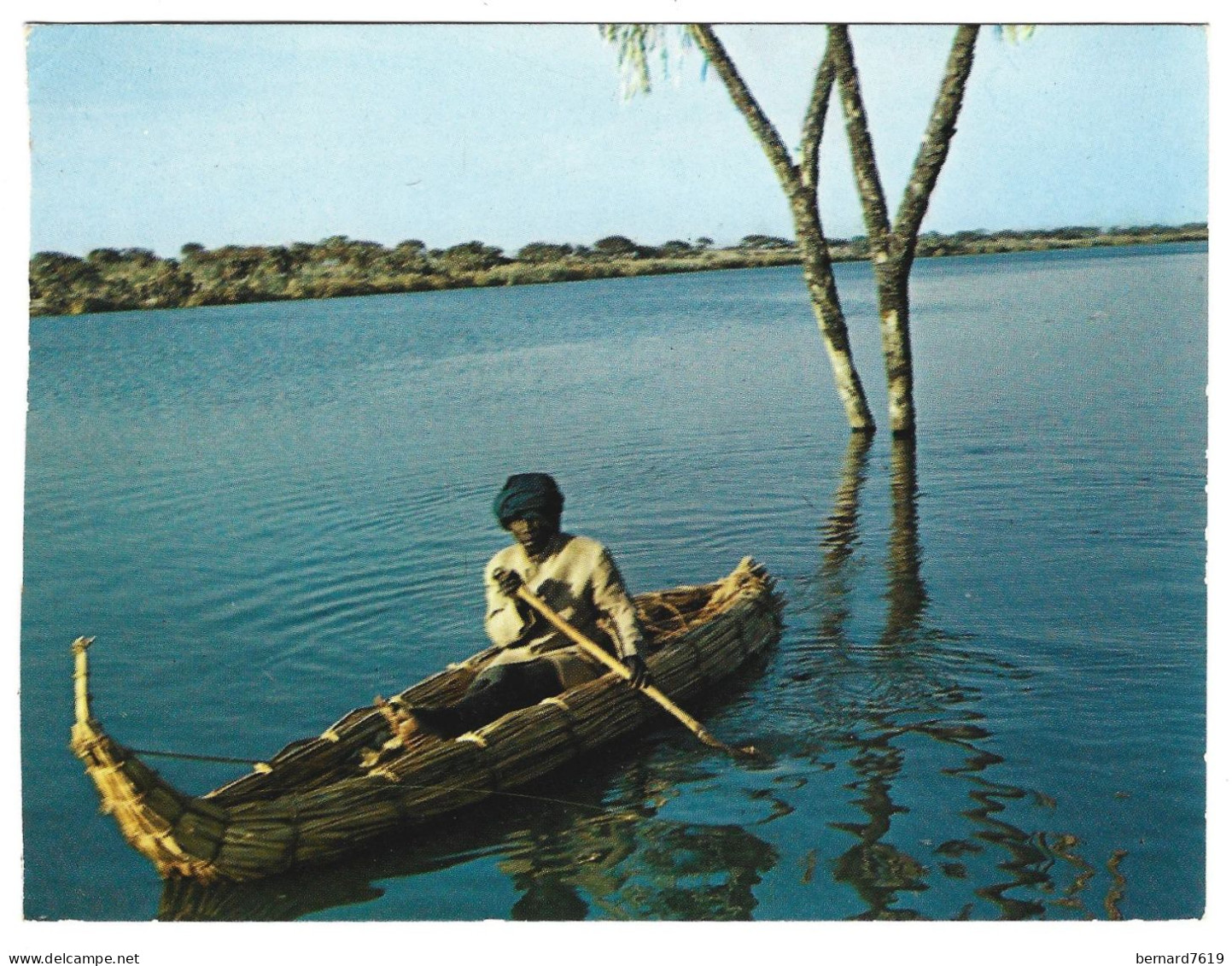 Tchad  -  Republique Du Tchad -  Pirogue  De Roseaux Sur Le Lac Tchad - Tchad