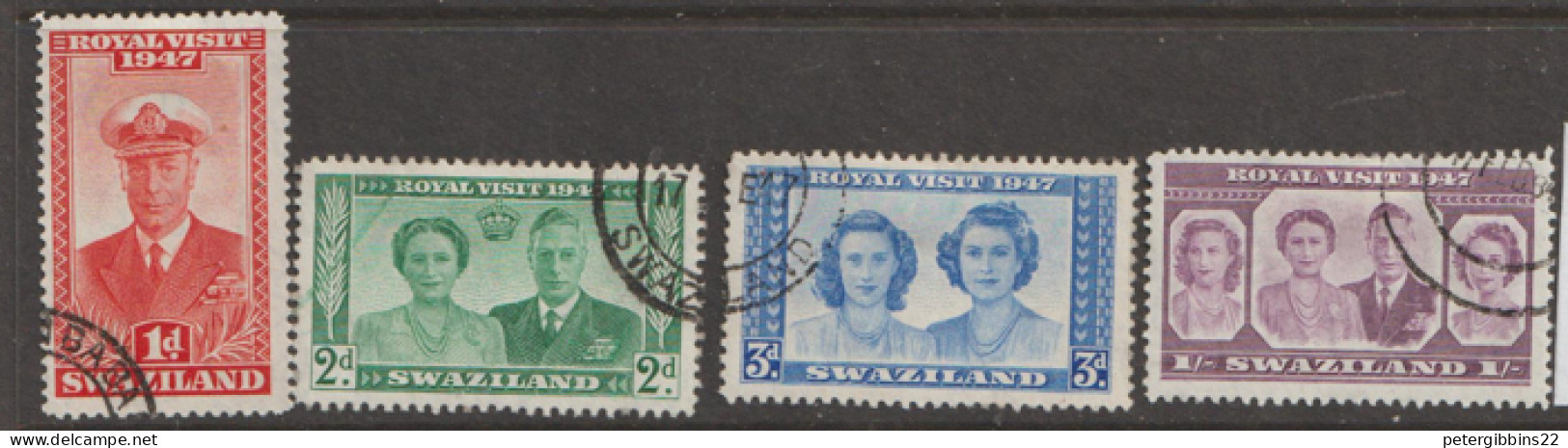 Swaziland  1947   SG  42-5 Royal  Visit  Fine Used - Swaziland (...-1967)