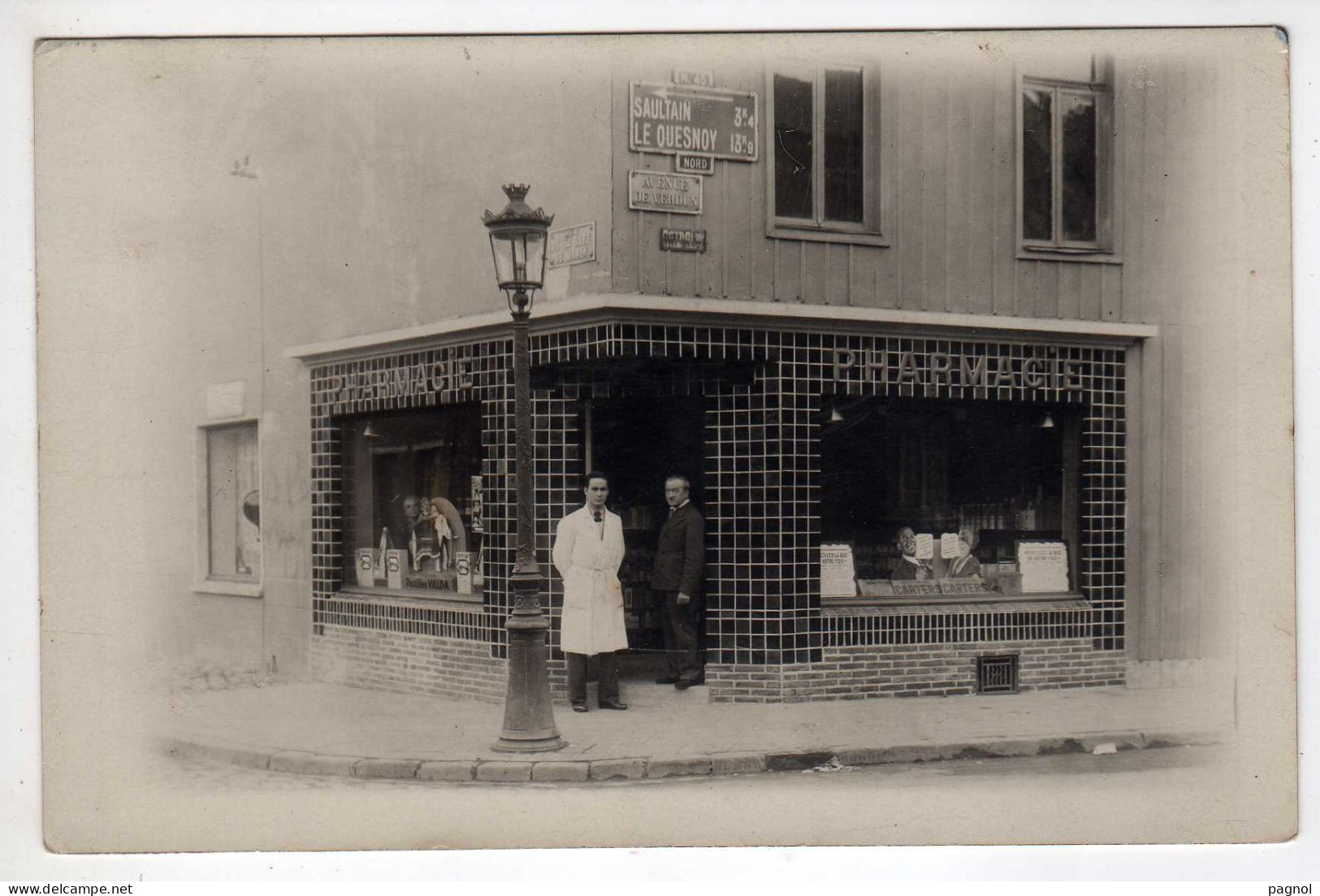 59:Valenciennes -Marly: Pharmacie ( Carte - Photo )à L'intersection De L'avenue De Verdun Et La Rue De La Gare De Marly - Valenciennes