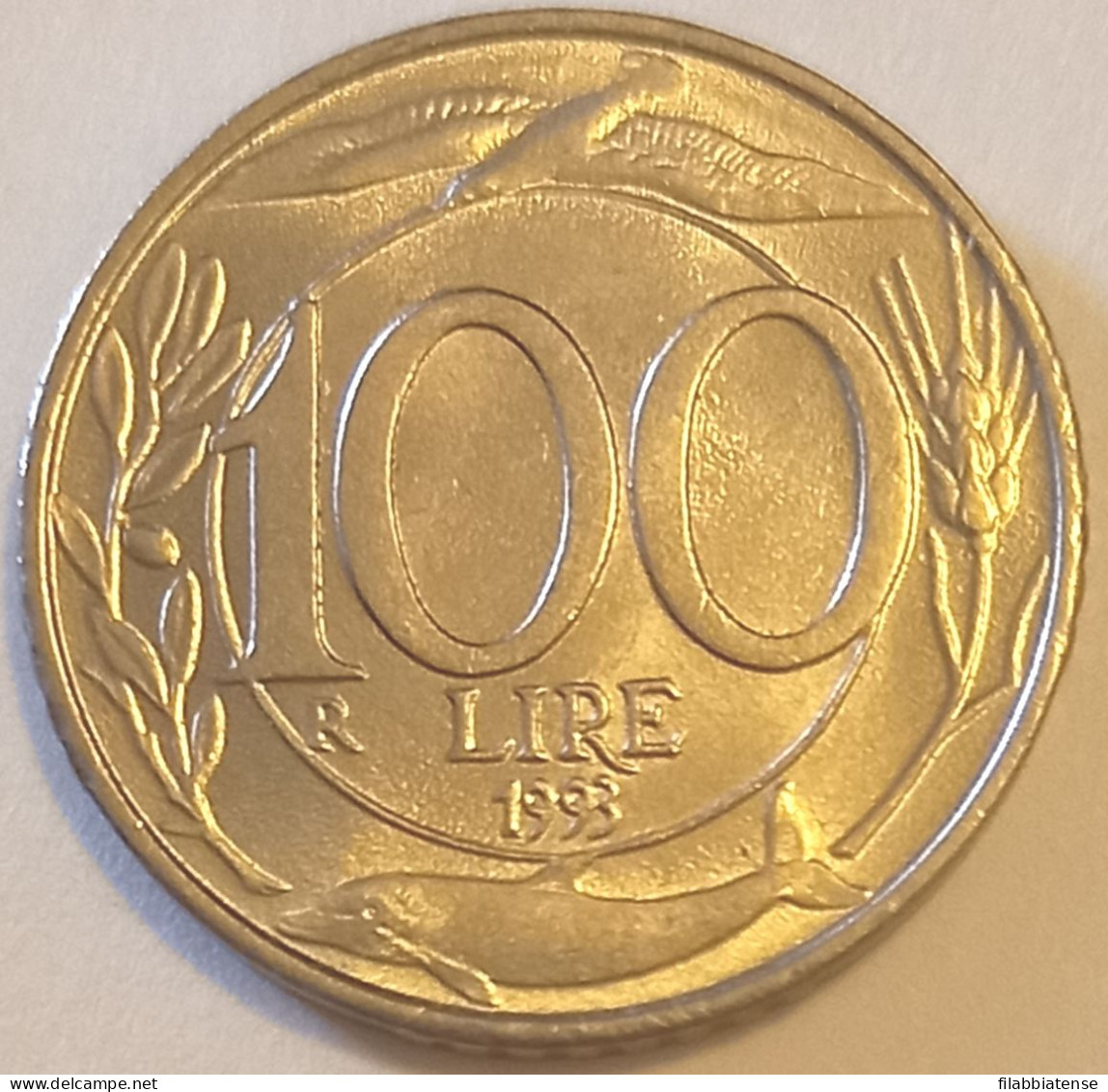 1993 - Italia 100 Lire   ------ - 100 Liras