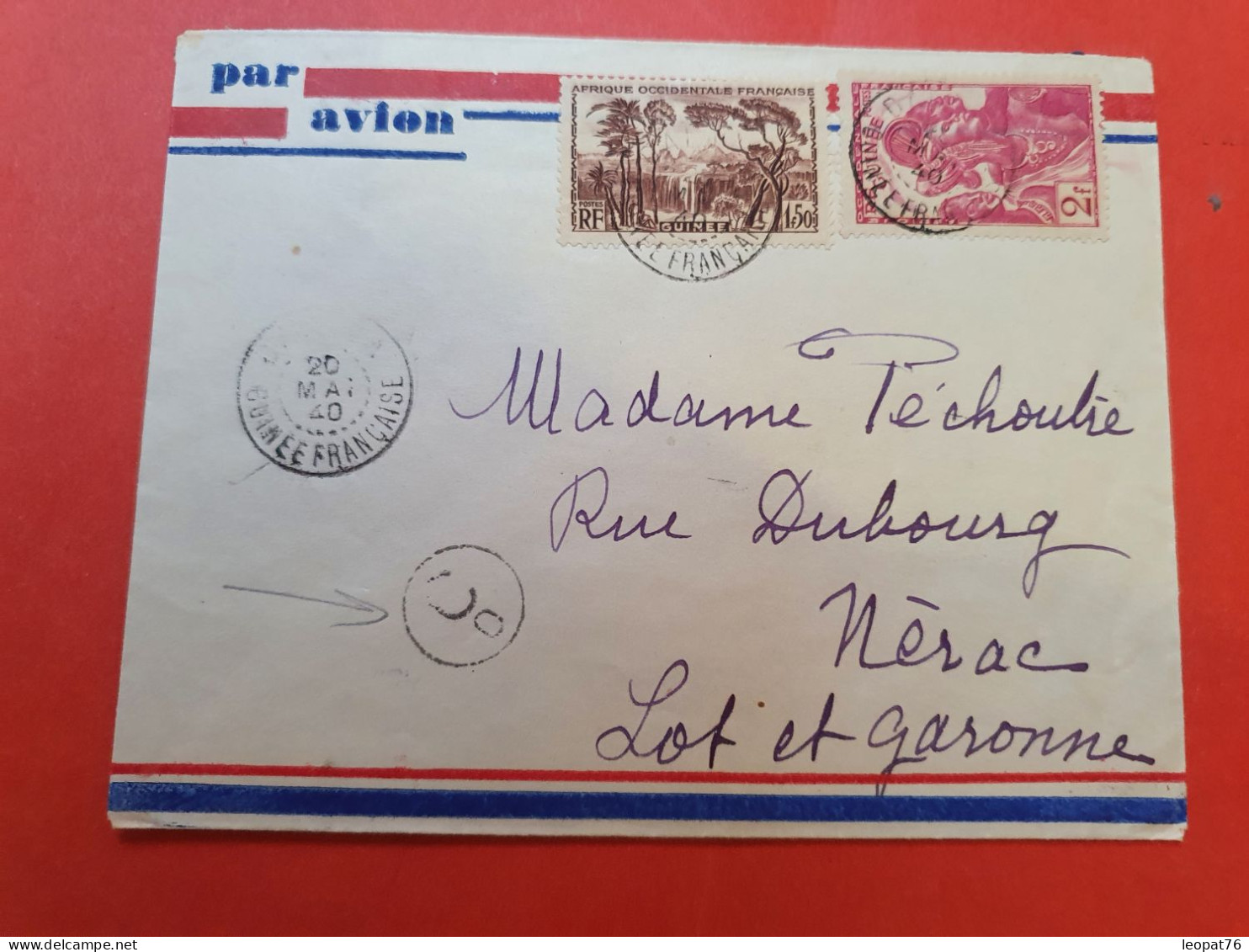 Guinée - Enveloppe De Dalaba Pour La France En 1940 Avec Cachet De Censure - D 310 - Cartas & Documentos