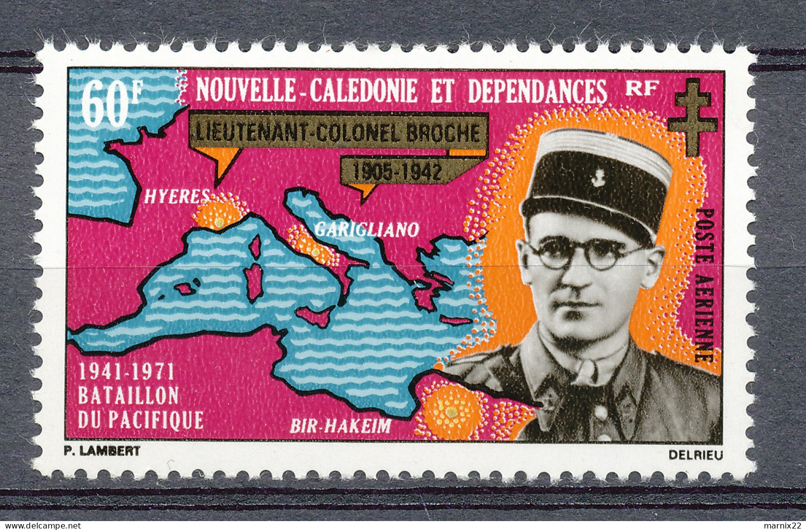 NOUVELLE CALEDONIE ET DEPENDANCES 1971 - LEUTENANT-COLONELBROCHE 1905-1942                                          Hk62 - Ongebruikt