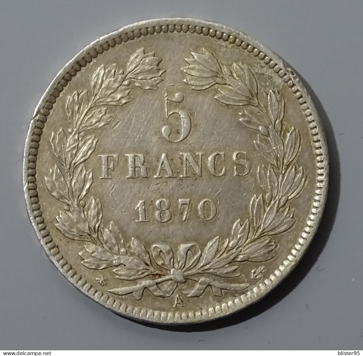 Rareté , 5 Francs 1870 A  , CERES SANS LEGENDE , Etat Superbe - 1870-1871 Governo Di Difesa Nazionale