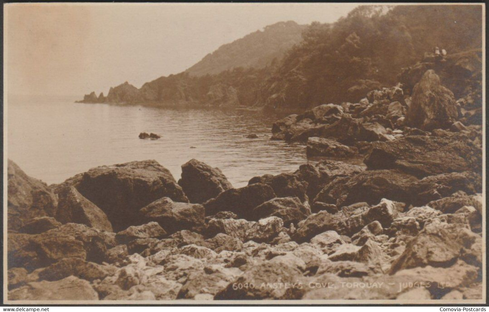 Anstey's Cove, Torquay, Devon, 1920 - Judges RP Postcard - Torquay