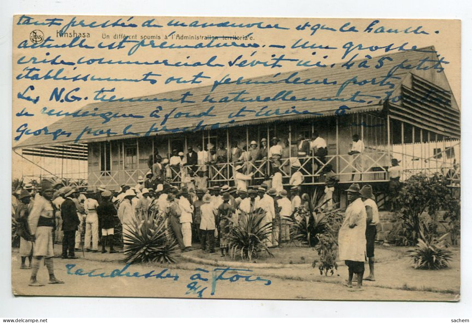 CONGO KINSHASA Justice Rendue Un Différent Soumis à L'Administration Territoriale écrite Vers 1920      /D19 2021 - Kinshasa - Leopoldville (Leopoldstadt)