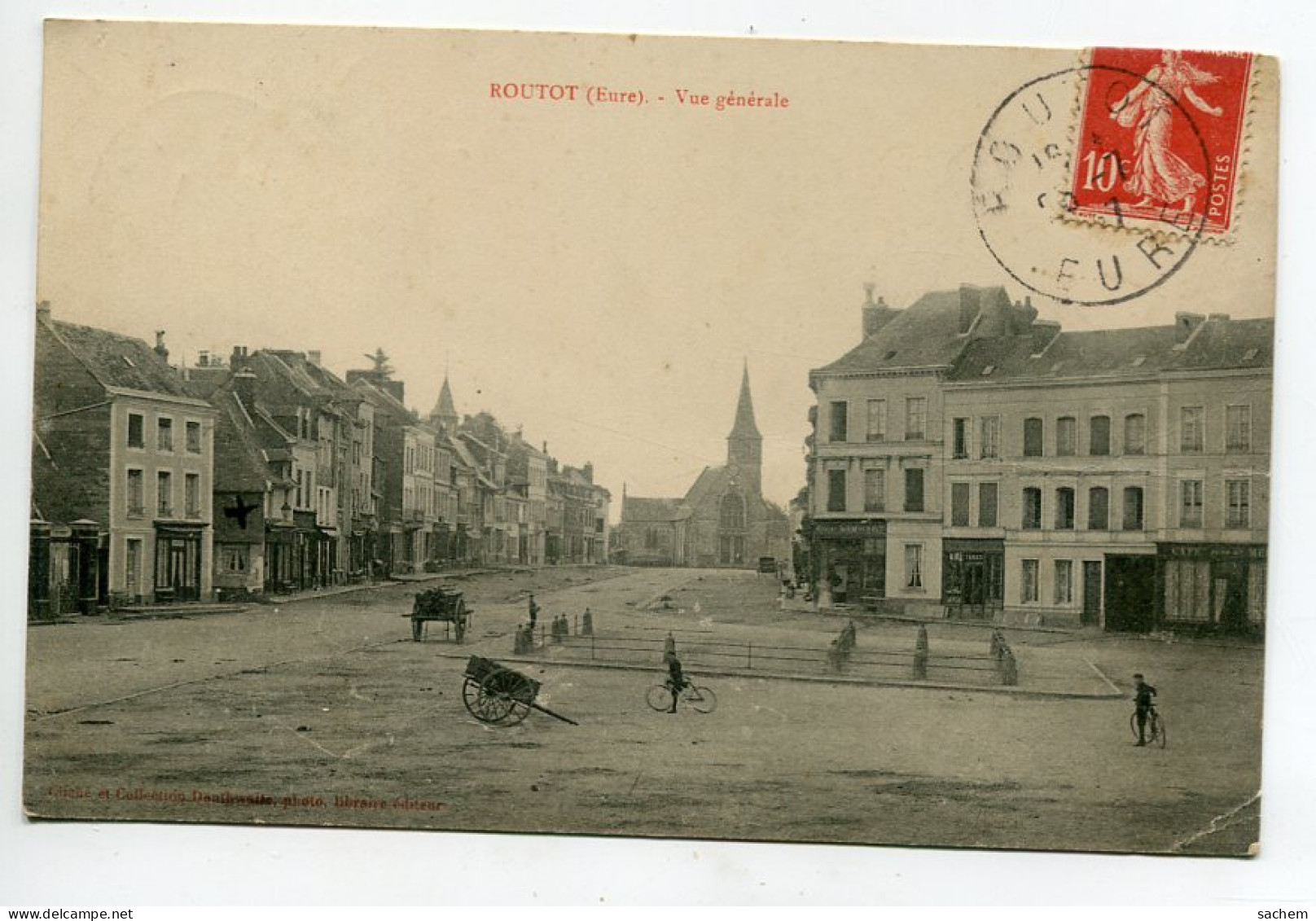 27 ROUTOT Place écrite Depuis Le  Bourg    / En 1907 - Cachet De Départ   D19 2021 - Routot