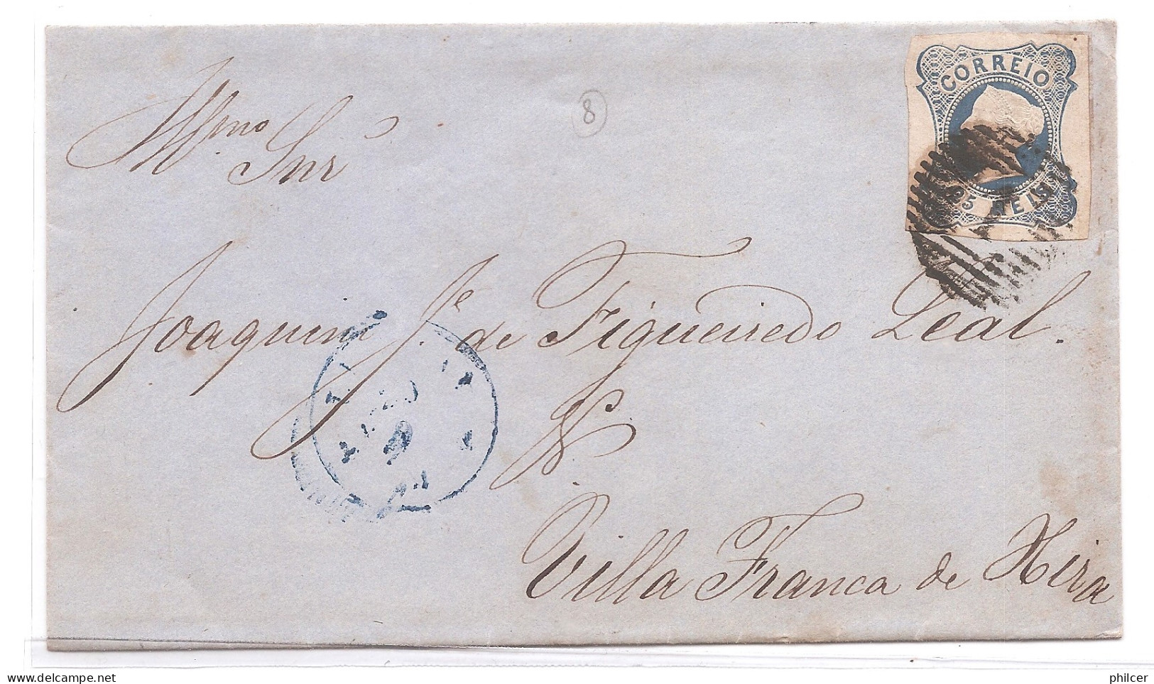 Portugal, 1854, # 2, Lisboa-Vila Franca De Xira - Covers & Documents