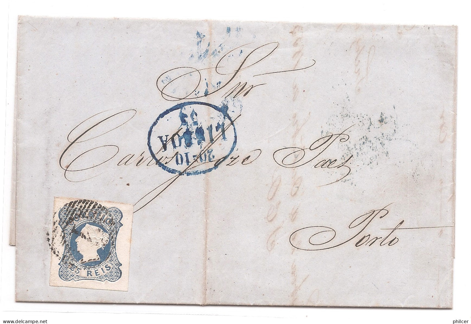 Portugal, 1853, # 2, Lisboa-Porto - Briefe U. Dokumente