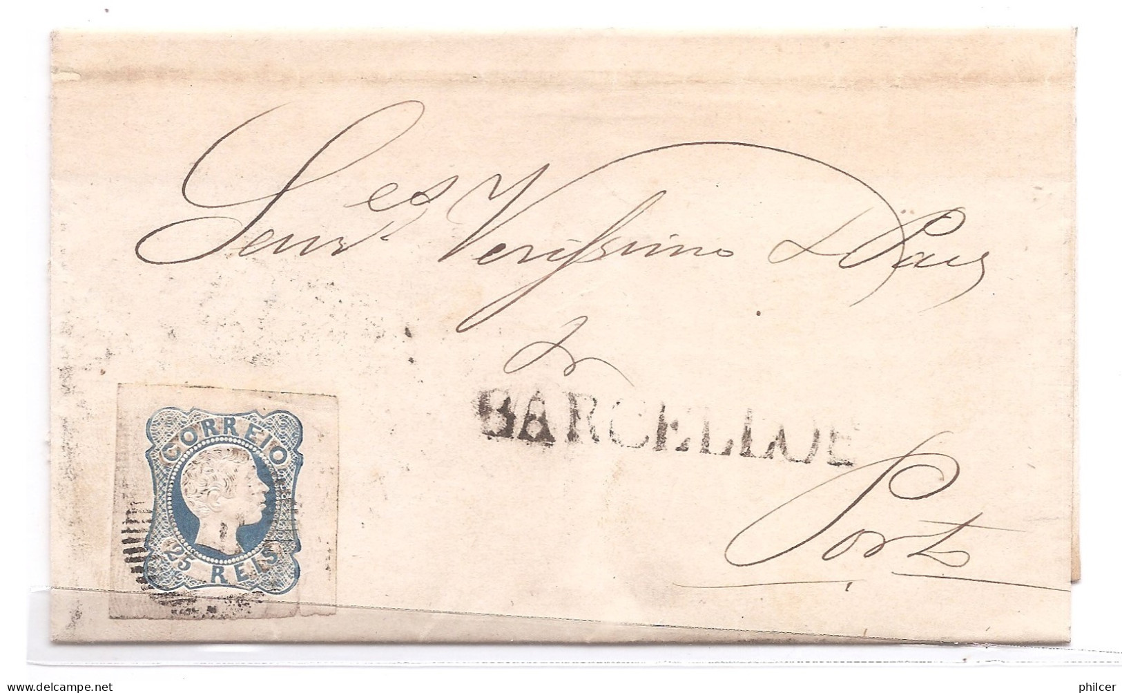 Portugal, 1857, # 12, Barcelos-Porto - Storia Postale