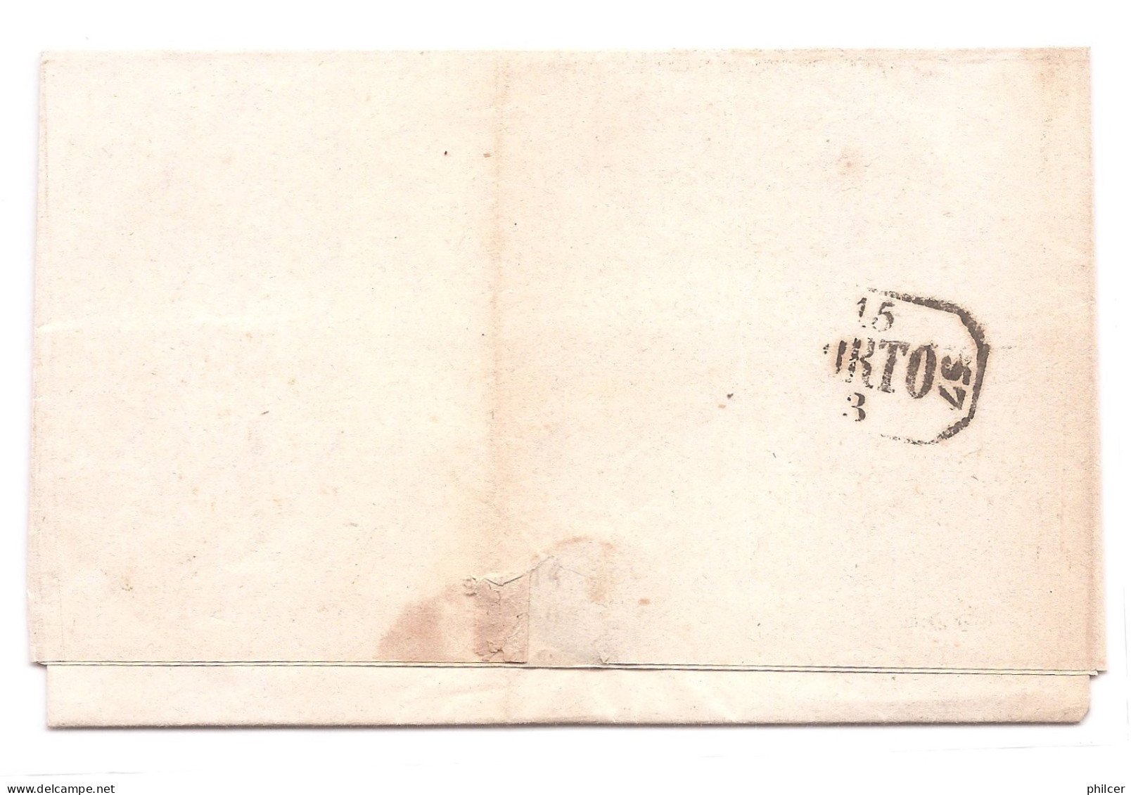 Portugal, 1857, # 12, Viana-Porto - Lettres & Documents
