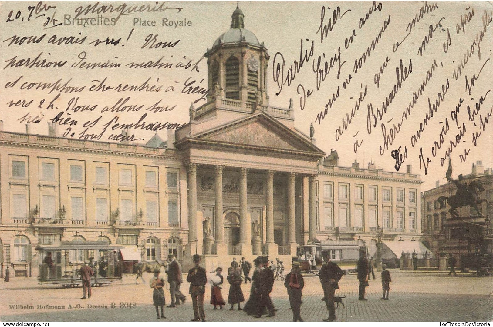 BELGIQUE - Bruxelles - Place Royale - Carte Postale Ancienne - Squares