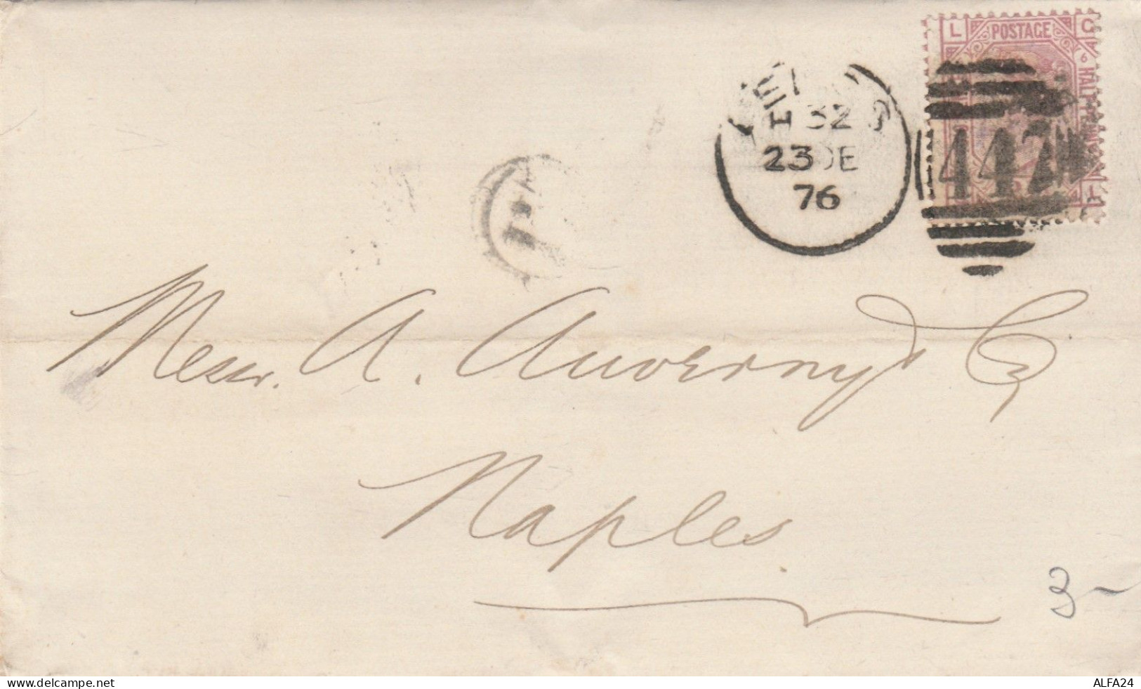 LETTERA REGNO UNITO 1876 TWO AND HALF PENNY LEEDS (RY2793 - Storia Postale