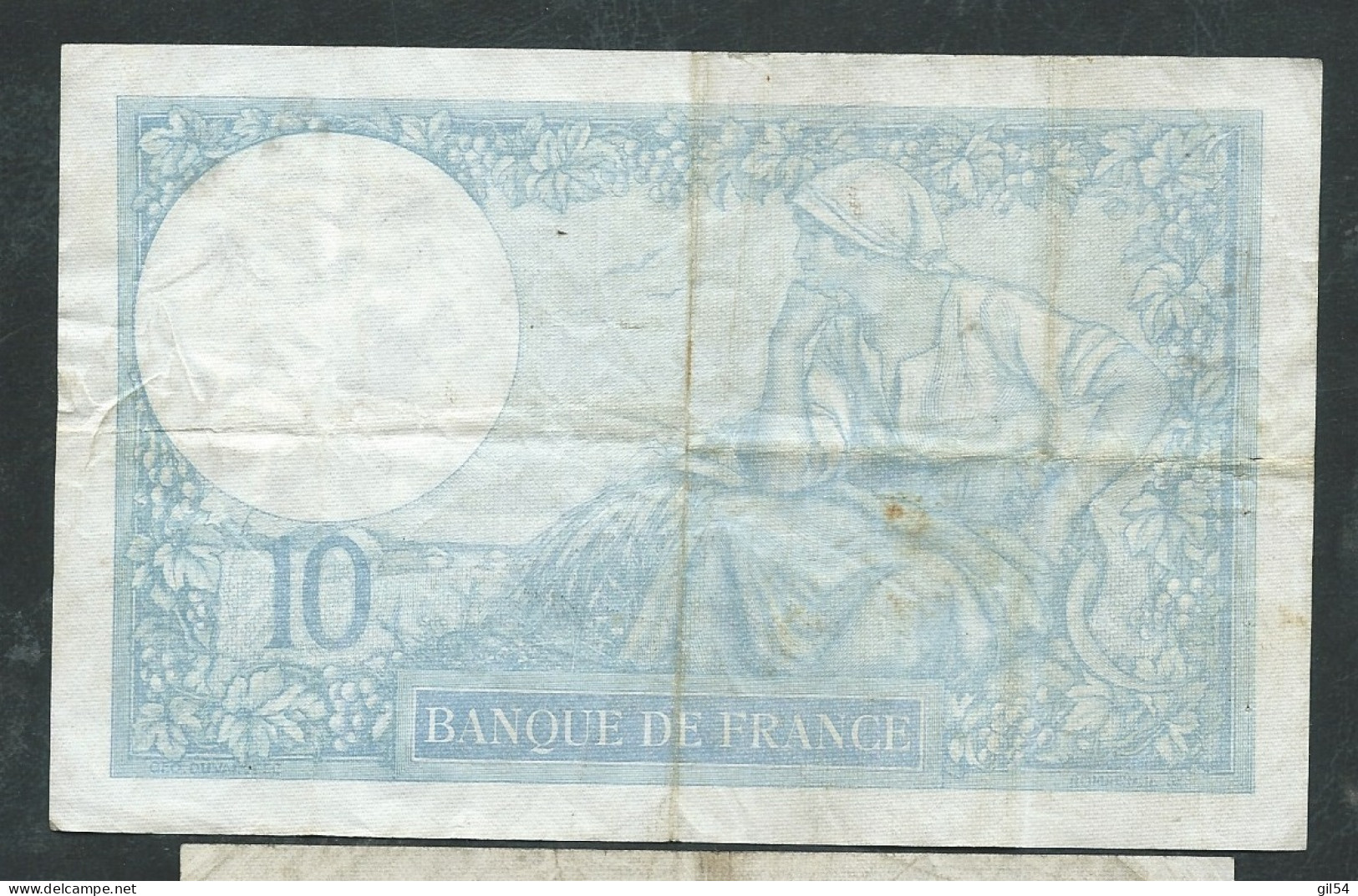France  - BILLET DE 10 FRANCS MINERVE  - 17/10/1940 - 558 K.77854  - Laura 13502 - 10 F 1916-1942 ''Minerve''