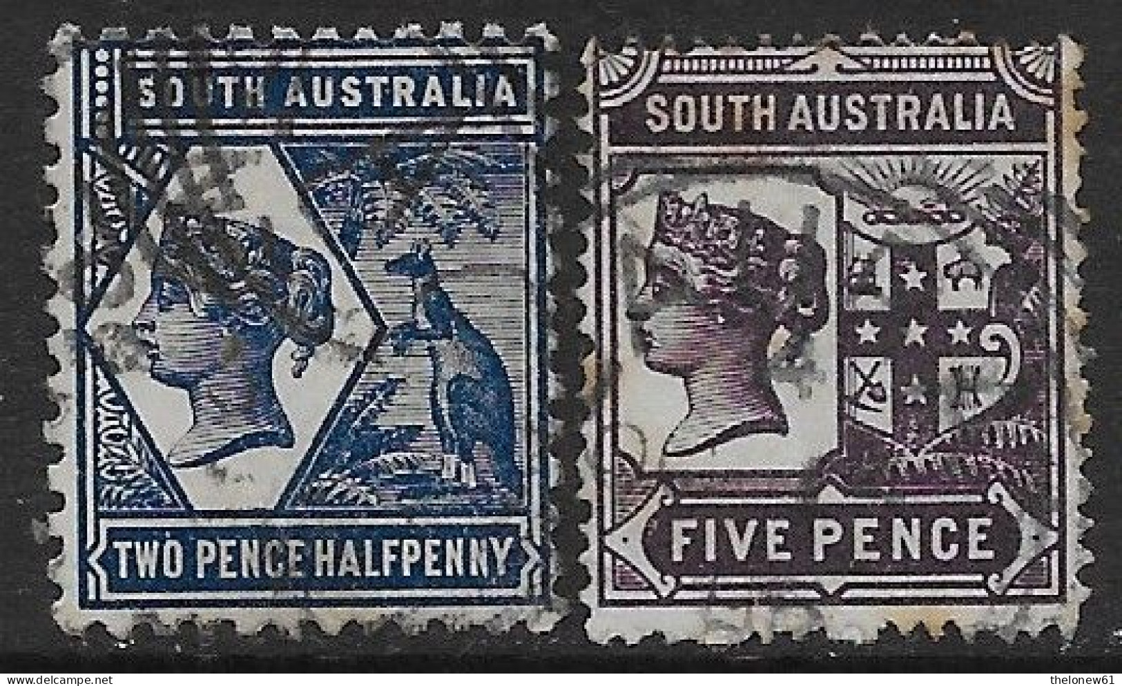 Australia 1894-1906 South Australia Queen Victoria Mi N.76-77 Complete Set US - Oblitérés