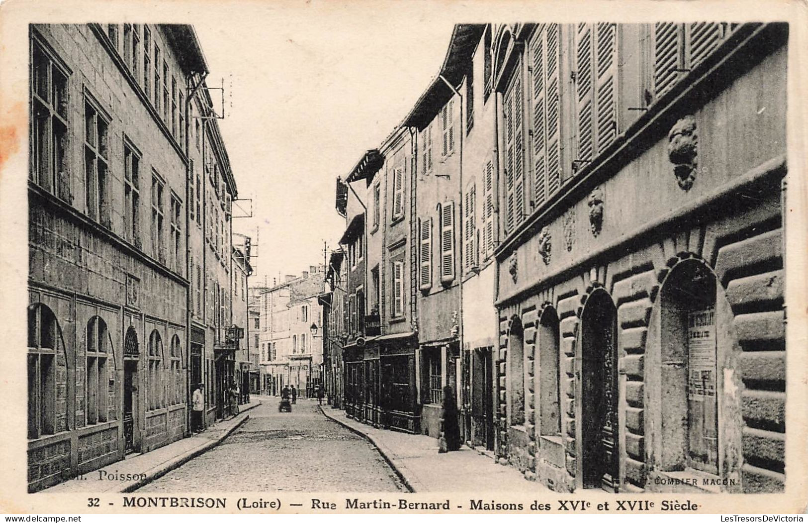 FRANCE - Montbrison - Rue Martin-Bernard - Maisons Des XVIè Et XVIIè Siècle - Carte Postale Ancienne - Montbrison