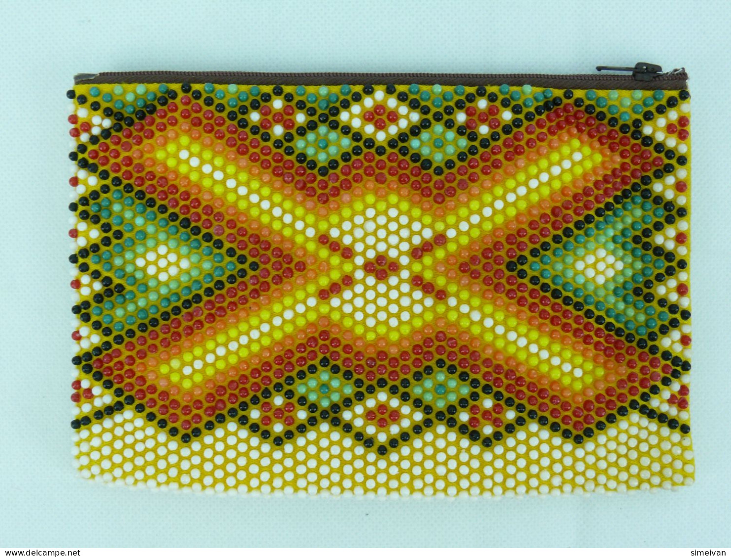 Vintage Purse Colored Plastic Beads Wallet #2204 - Autres & Non Classés