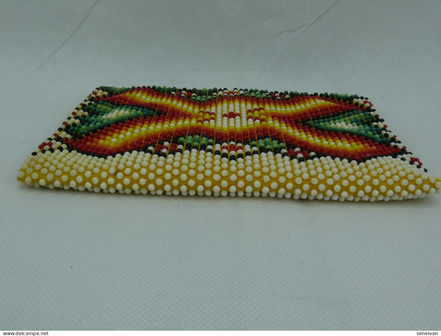 Vintage Purse Colored Plastic Beads Wallet #2204 - Other & Unclassified