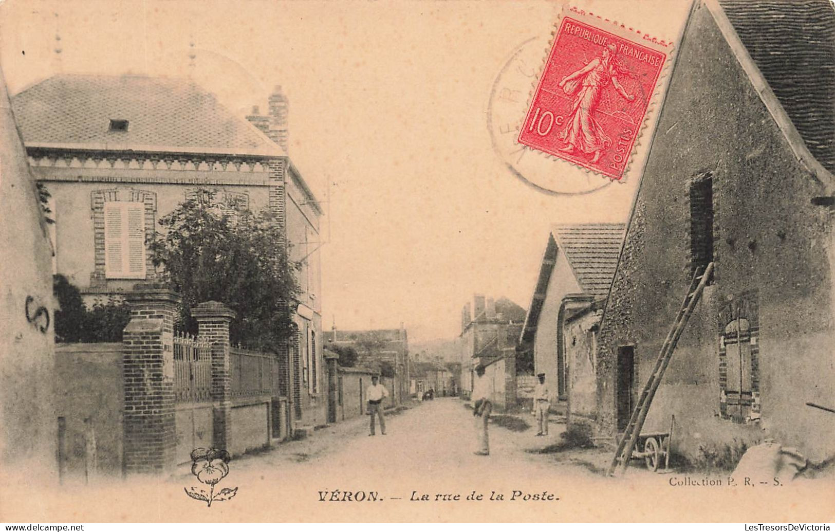 FRANCE - Véron - Rue De La Poste - Carte Postale Ancienne - Veron