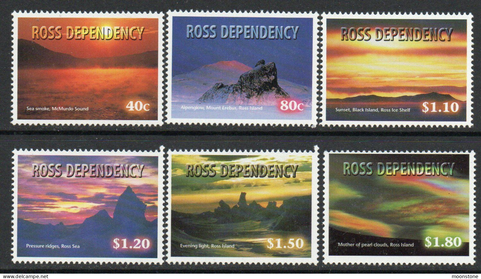 New Zealand Ross Dependency 1999 Night Skies Set Of 6, MNH, SG 60/5 - Unused Stamps