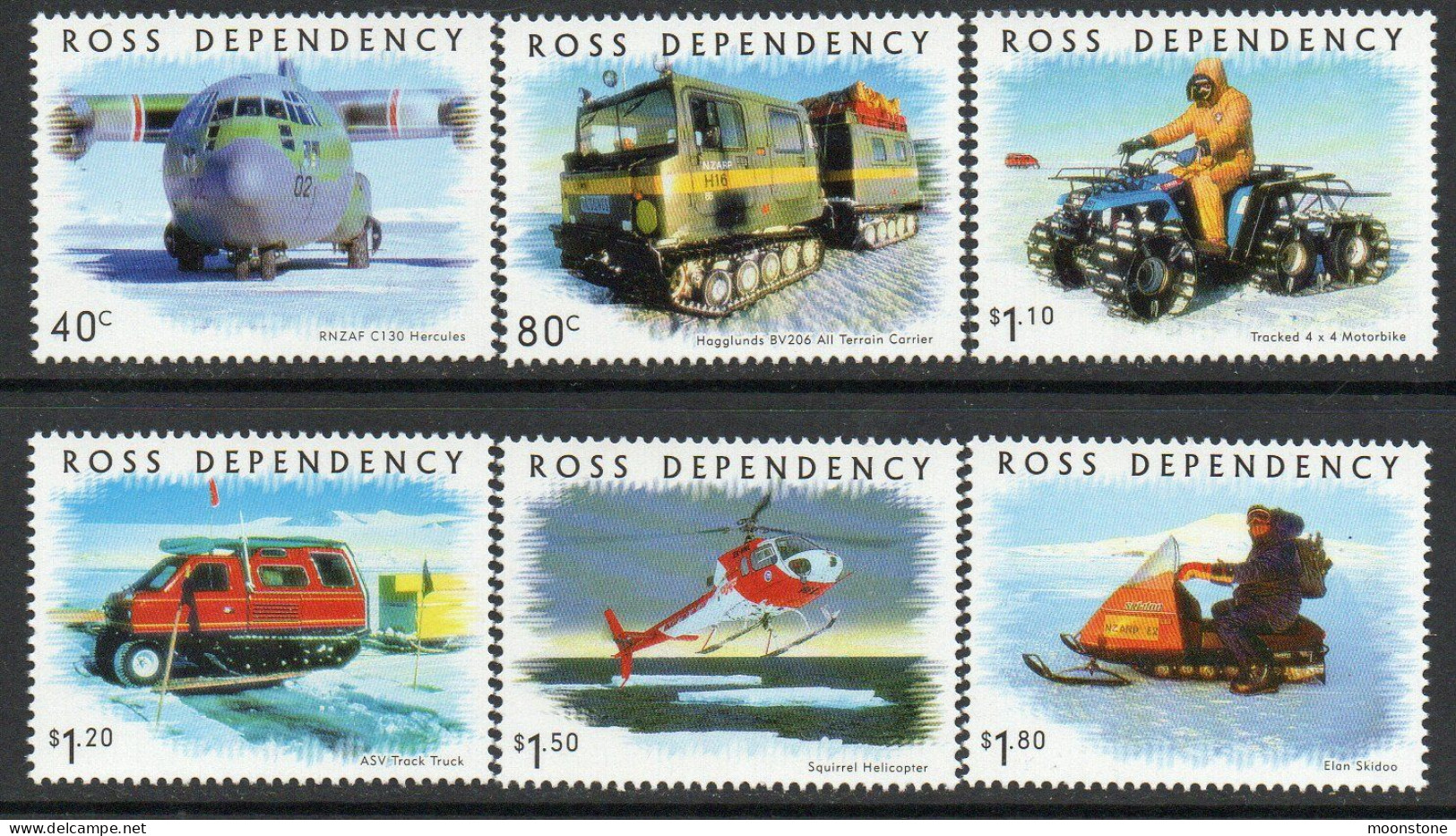 New Zealand Ross Dependency 2000 Antarctic Transport Set Of 6, MNH, SG 66/71 - Unused Stamps