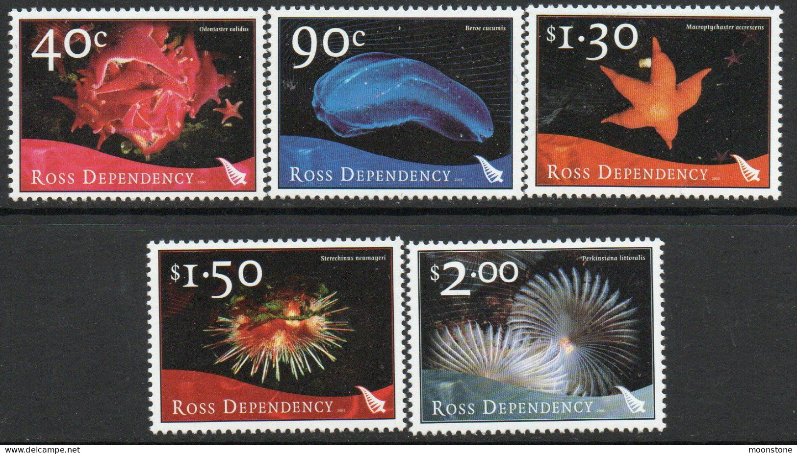 New Zealand Ross Dependency 2003 Marine Life Set Of 5, MNH, SG 84/8 - Unused Stamps