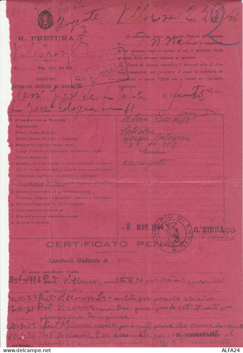 LETTERA 1944 C.25 ALLIED MILITARY POSTAGE TIMBRO ENNA  (RY4367 - Anglo-Amerik. Bez.: Sicilë