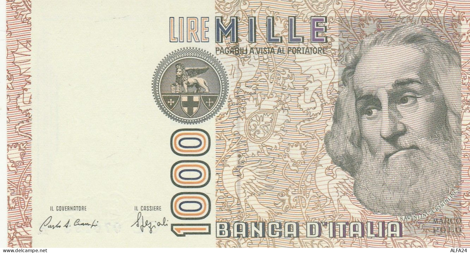 BANCONOTA ITALIA L.1000 MARCO POLO UNC (RY4977 - 1.000 Lire