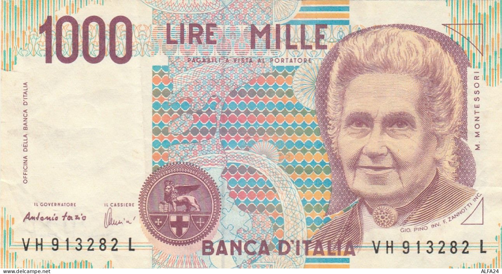 BANCONOTA ITALIA L.1000 MONTESSORI VF (RY4938 - 1000 Lire
