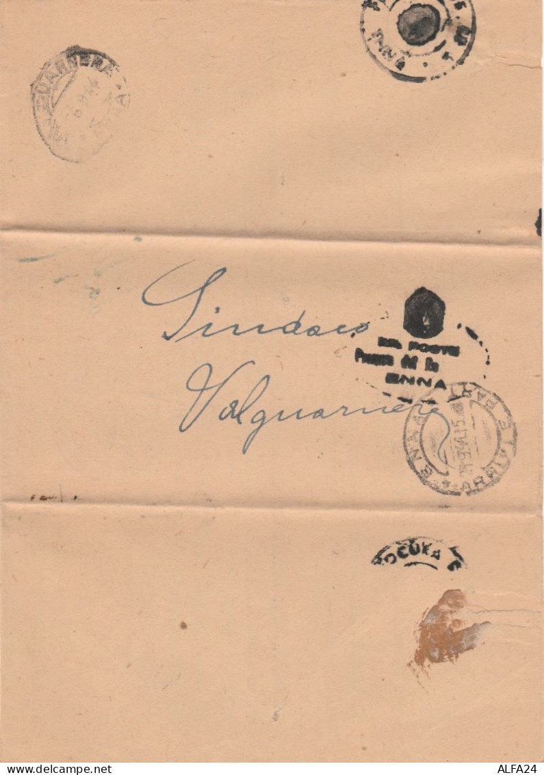 FRANCHIGIA 1945 PROCURA TIMBRO ENNA (RY4785 - Occ. Anglo-américaine: Sicile