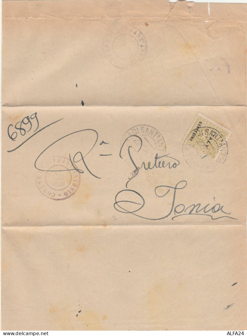 LETTERA 1943 C.25 ALLIED MILITARY POSTAGE TIMBRO ACI SANTANTONIO  (RY4737 - Occ. Anglo-américaine: Sicile