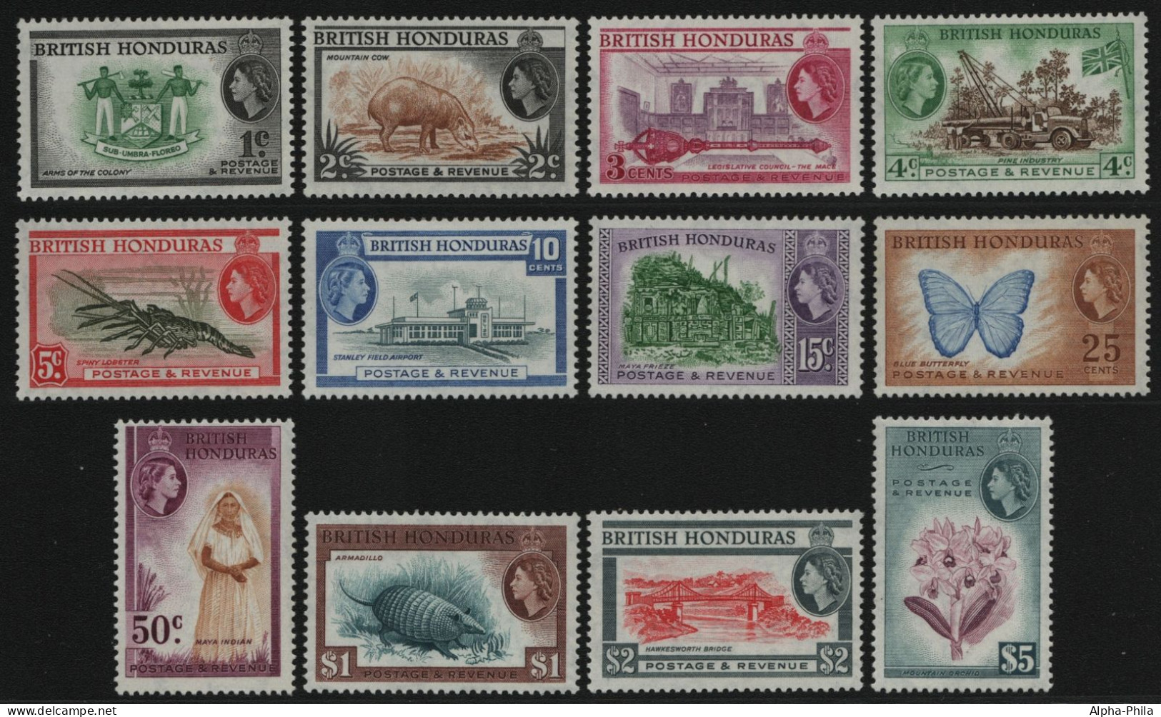 Britisch Honduras 1953 - Mi-Nr. 141-152 * - MH - Queen Elizabeth II - British Honduras (...-1970)